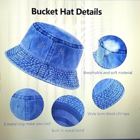 Geyoga Blue Denim Bucket Hat - Picture 5 of 5